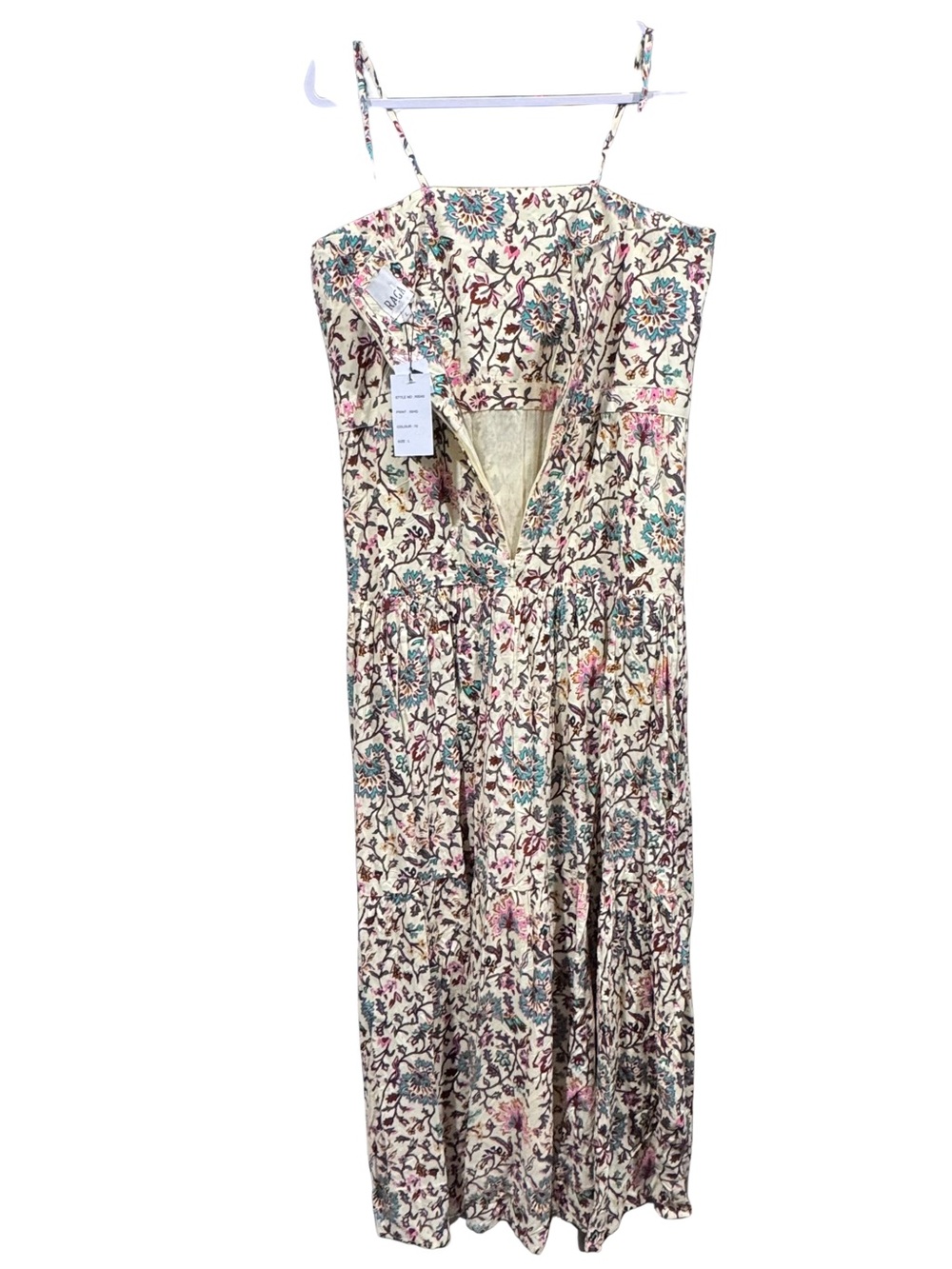 RAGA Deema NWT L Floral Tiered Maxi Dress Boho Euro Summer Resort $270 Bohemian - Picture 3 of 8